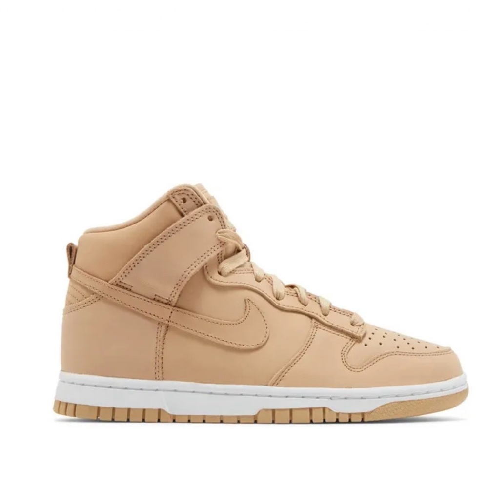 Nike Women's Dunk High Premium Shoes - Vachetta Tan / White